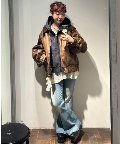 リバーシブルモンスターブルゾン　ジーナシス　新品未使用　今季新作 JEANASIS｜リバーシブルモンスターブルゾン【見た目以上の軽さ