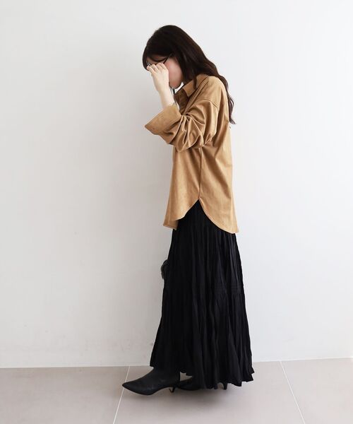 le.coeur blanc(ルクールブラン)の「リバーフェイクスエードオーバーシャツ(シャツ/ブラウス・レディース・キャメル/ベージュ・38)」の22枚目の写真