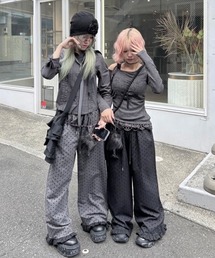 Never mind the XU / Chikashitsu+ | 【nmtc+】dot frill pants / 【エヌエムティーシープラス】ドットフリルパンツ(その他パンツ)