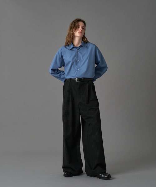 ONCILY（オンシェリー）の「【SET UP可能】TWO-TUCK BAGGY SLACKS / ツータックバギースラックス（スラックス・メンズ・ブラック/ネイビー/ブラウン系その他/ブラック系その他・LARGE/MEDIUM/SMALL）」の11枚目の写真