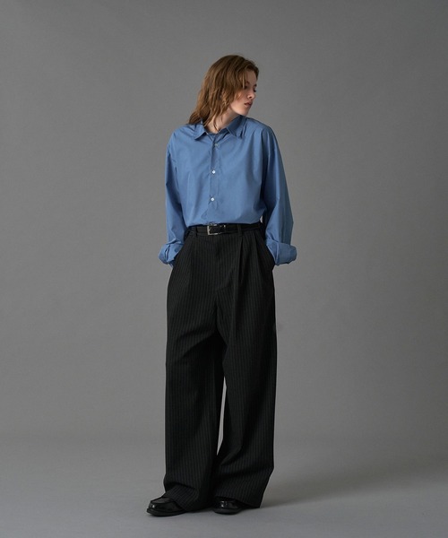 ONCILY（オンシェリー）の「【SET UP可能】TWO-TUCK BAGGY SLACKS / ツータックバギースラックス（スラックス・メンズ・ブラック/ネイビー/ブラウン系その他/ブラック系その他・LARGE/MEDIUM/SMALL）」の9枚目の写真