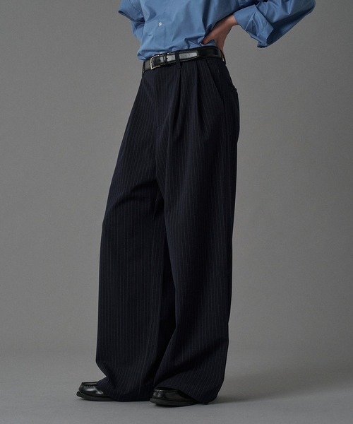 ONCILY（オンシェリー）の「【SET UP可能】TWO-TUCK BAGGY SLACKS / ツータックバギースラックス（スラックス・メンズ・ブラック/ネイビー/ブラウン系その他/ブラック系その他・LARGE/MEDIUM/SMALL）」の17枚目の写真