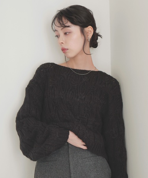 ウール ボーダーニット BLENDED COTTON 振り柄ボーダーニット(37783731-2024