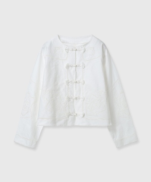 CREDONA(クレドナ)の「VENEZIA LACE BLOUSE/ヴェネツィアレースブラウス(シャツ/ブラウス・レディース・ネイビー/ホワイト・FREE)」の1枚目の写真