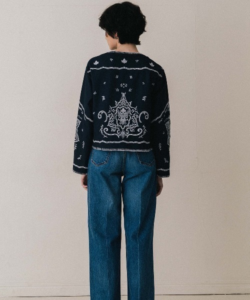 CREDONA(クレドナ)の「VENEZIA LACE BLOUSE/ヴェネツィアレースブラウス(シャツ/ブラウス・レディース・ネイビー/ホワイト・FREE)」の12枚目の写真