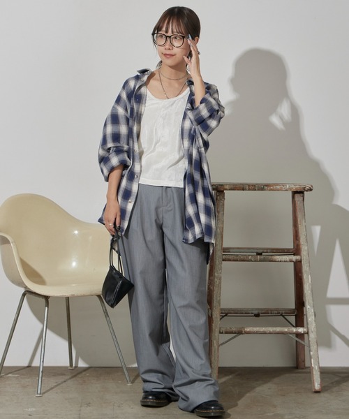 MILLER(ミラー)の「R.P.miller/ミラー Velor Prib Tank ベロア生地 タンクトップ(タンクトップ・レディース・ネイビー/アイボリー・FREE)」の17枚目の写真