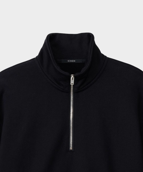 CINOH（チノ）の「HELENE SWEAT HALF ZIP PULLOVER（スウェット・メンズ・グレー/ブラック・46/44）」の7枚目の写真
