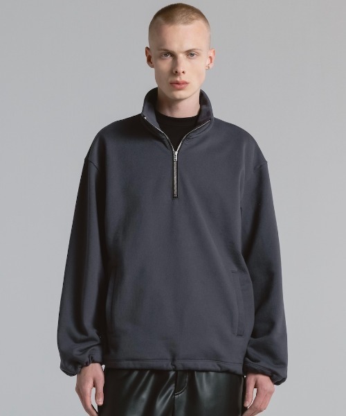 nnuu　チャコール HELENE SWEAT HALF ZIP PULLOVER（スウェット）｜CINOH（チノ）の