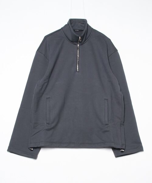 CINOH（チノ）の「HELENE SWEAT HALF ZIP PULLOVER（スウェット・メンズ・グレー/ブラック・46/44）」の4枚目の写真