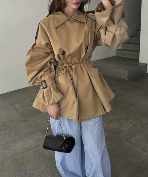 waist gather middle trench coat（トレンチコート）｜WILLFULLY
