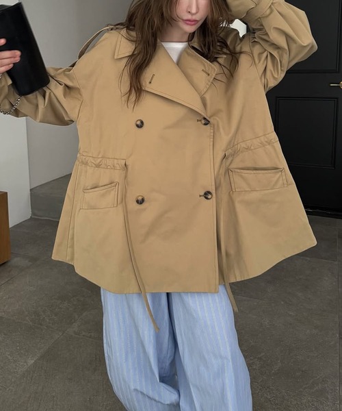 waist gather middle trench coat（トレンチコート）｜WILLFULLY