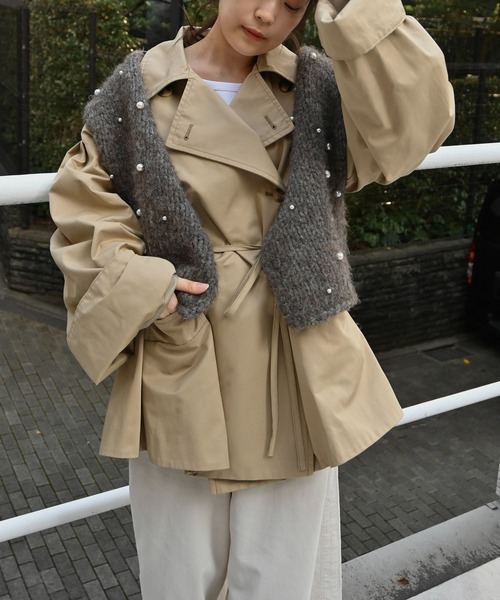 waist gather middle trench coat（トレンチコート）｜WILLFULLY