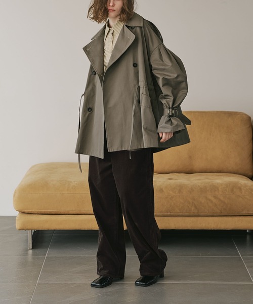 WILLFULLY（ウィルフリー）の「waist gather middle trench coat