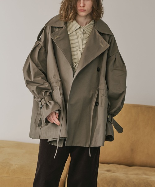 WILLFULLY（ウィルフリー）の「waist gather middle trench coat