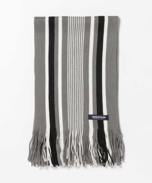 UNION STATION(ユニオンステーション)の「ストライプマフラー(マフラー・メンズ・ネイビー/グレー系その他/ブラック系その他・7)」の2枚目の写真