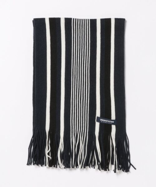 UNION STATION(ユニオンステーション)の「ストライプマフラー(マフラー・メンズ・ネイビー/グレー系その他/ブラック系その他・7)」の3枚目の写真