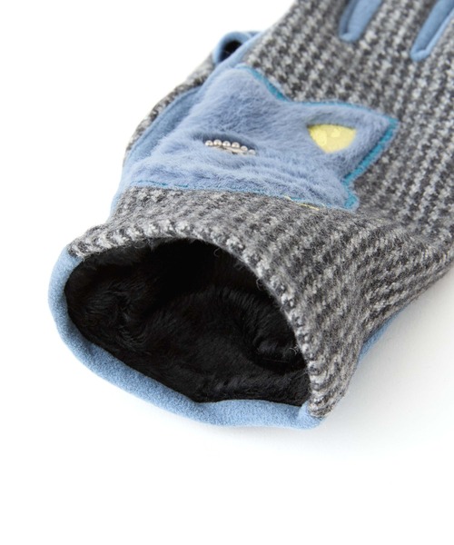 Casselini（キャセリーニ）の「Casselini(キャセリーニ)アニマルグローブ（手袋・レディース・ブラック/ベージュ/チェック・FREE）」の10枚目の写真