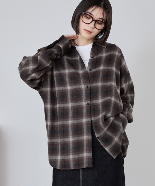 希少サイズ 90's US古着 モノトーン オンブレチェックシャツ 黒 XXL 古着 90年代～ レッドヘッド RED HEAD オンブレチェック 長袖 ボタン