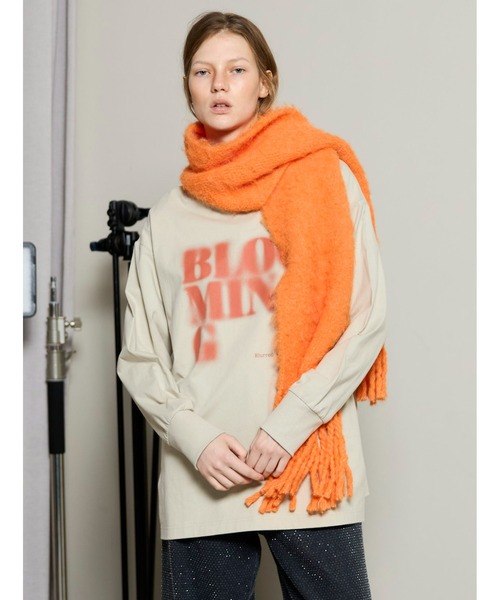 MAISON SPECIAL(メゾンスペシャル)の「Blur Print Long Tee / ブラープリントロンTEE(Tシャツ/カットソー・レディース・ブラック/グレー/ホワイト/ベージュ・FREE)」の1枚目の写真