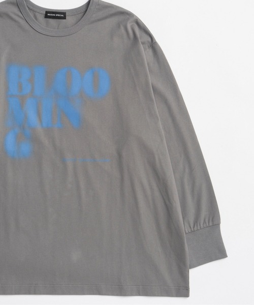 MAISON SPECIAL(メゾンスペシャル)の「Blur Print Long Tee / ブラープリントロンTEE(Tシャツ/カットソー・レディース・ブラック/グレー/ホワイト/ベージュ・FREE)」の11枚目の写真