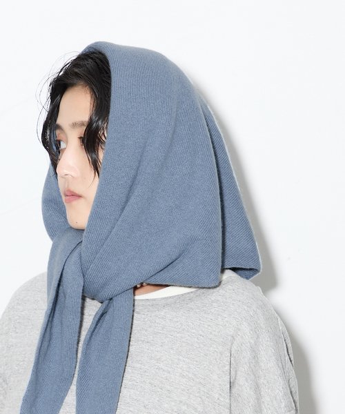 ASAUCE MELER】シームレス トライアングル カシミヤニットストール