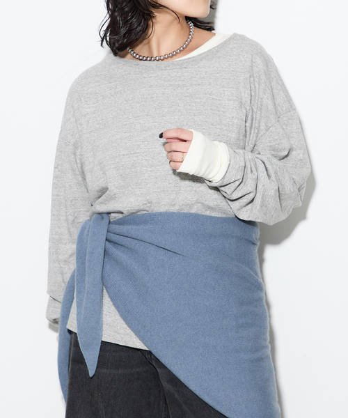 ASAUCE MELER】シームレス トライアングル カシミヤニットストール