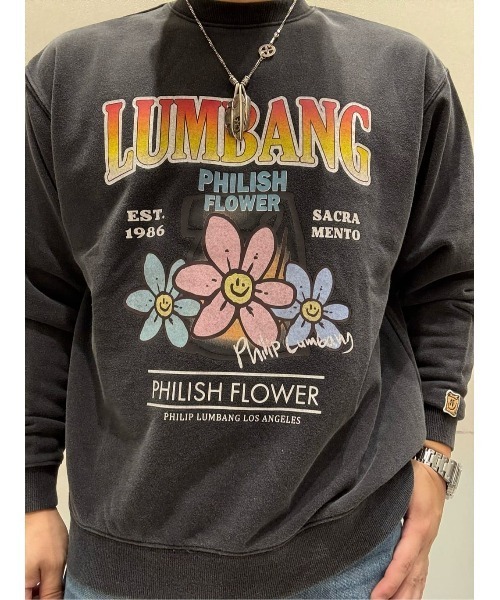 Right-on（ライトオン）の「【Philip Lumbang】プリントスウェットプルオーバー（スウェット・メンズ・ネイビー/ホワイト/ブラック・M/L/XL）」の21枚目の写真