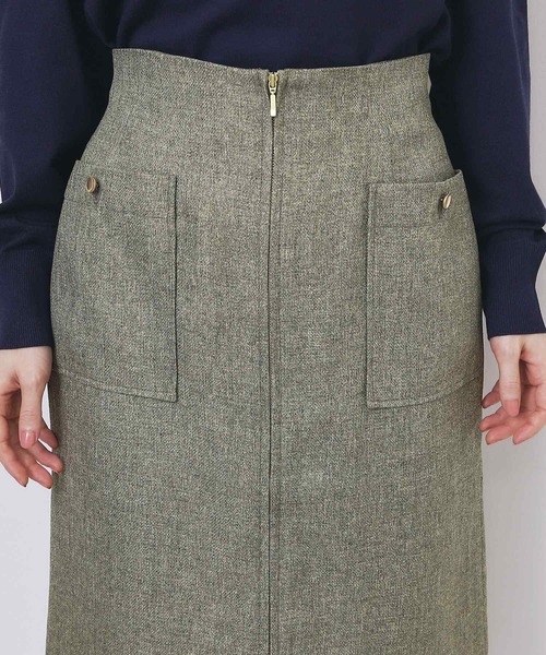 index（インデックス）の「ツイード調フロントジップタイトスカート【洗濯機OK/防シワ】（スカート・レディース・ブラウン系その他/チャコールグレー/ベージュ・36/34/40/38/42）」の20枚目の写真