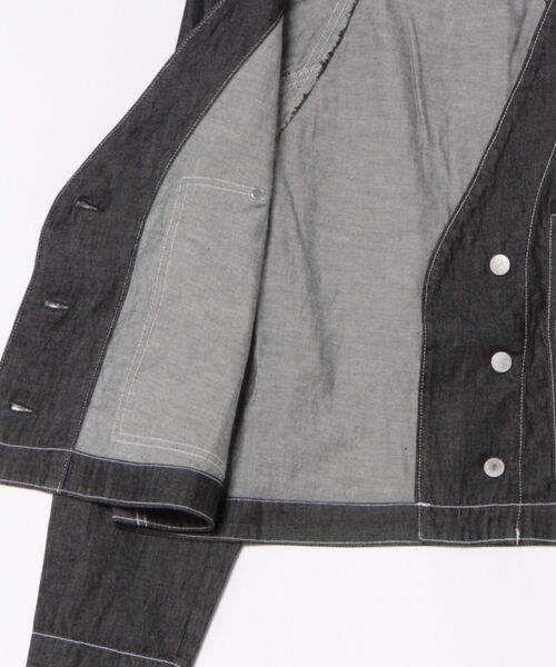 Munich（ミューニック）の「コットンリヨセルデニムコンパクトジャケット（デニムジャケット・レディース・ブラック/インディゴブルー・FREE）」の18枚目の写真