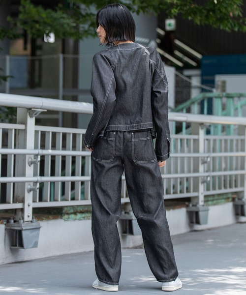 Munich（ミューニック）の「コットンリヨセルデニムコンパクトジャケット（デニムジャケット・レディース・ブラック/インディゴブルー・FREE）」の14枚目の写真