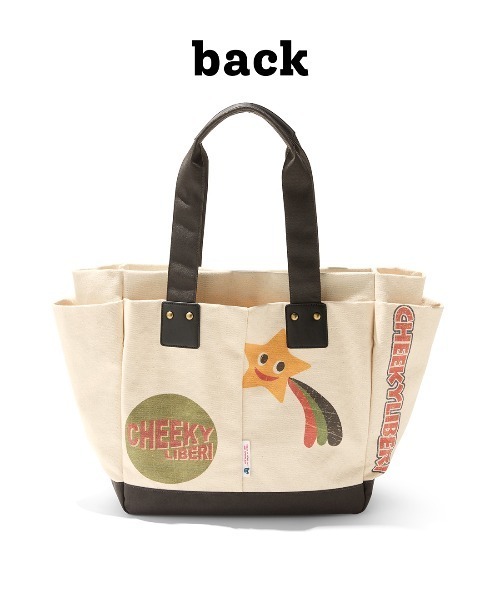 IEDIT（イディット）の「ＩＥＤＩＴ　チーキーリーベリー特別復活企画　かすれプリント風帆布トートバッグ〈ベージュ〉（トートバッグ・レディース・ベージュ系その他・ONE SIZE）」の4枚目の写真