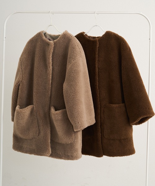 PUAL CE CIN（ピュアルセシン）の「リサイクルボアノーカラーコート