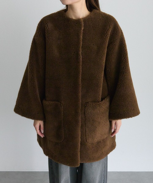 PUAL CE CIN（ピュアルセシン）の「リサイクルボアノーカラーコート