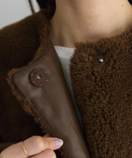 PUAL CE CIN（ピュアルセシン）の「リサイクルボアノーカラーコート