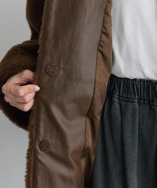 PUAL CE CIN（ピュアルセシン）の「リサイクルボアノーカラーコート