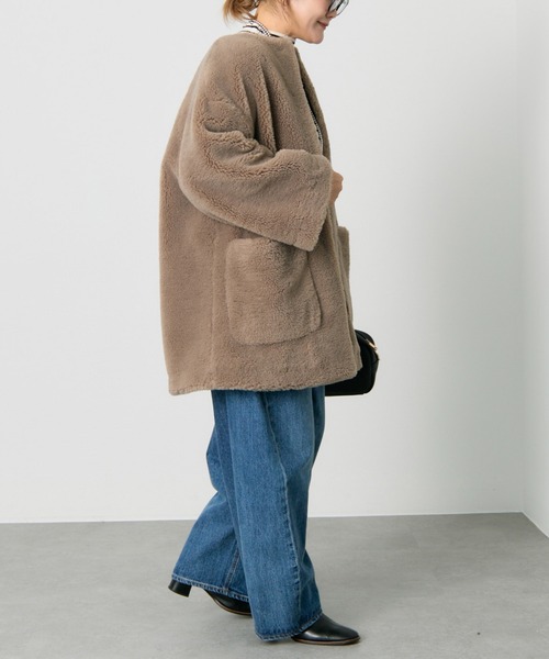 PUAL CE CIN（ピュアルセシン）の「リサイクルボアノーカラーコート