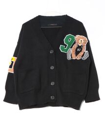 熊飾り　カーディガン