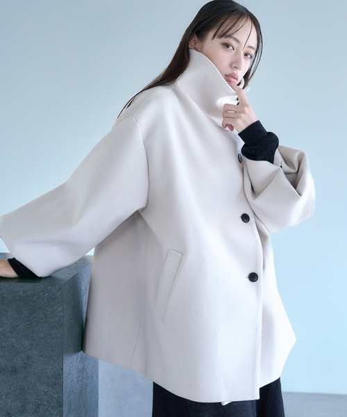 ウーリーテック2WAYミドルコート(HARE)（チェスターコート）｜HARE