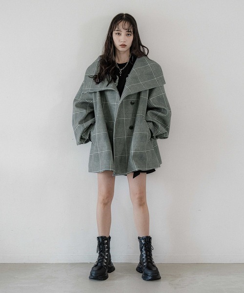 HARE ウーリーテック2WAY ミドルコート ウーリーテック2WAYミドルコート(HARE)（チェスターコート