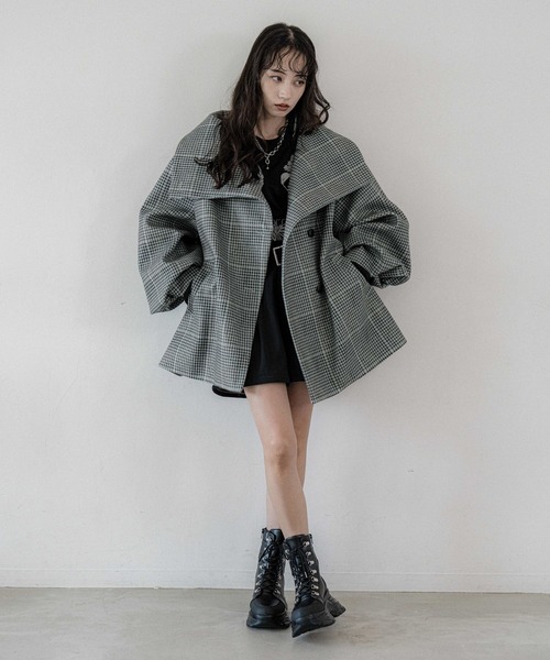 ウーリーテック2WAYミドルコート(HARE)（チェスターコート