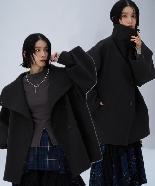 セール】ウーリーテック2WAYミドルコート(HARE)（チェスターコート