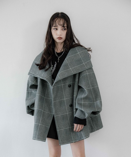 HARE ウーリーテック2WAY ミドルコート ウーリーテック2WAYミドルコート(HARE)（チェスターコート