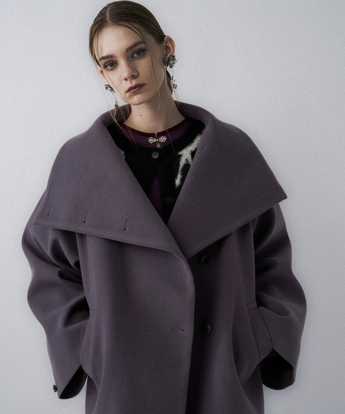 新品タグ付 今季完売 HARE ハレ ウールミドルジャケットコート ブラック HARE（ハレ）の「ウールミドルテーラードジャケットコート(HARE