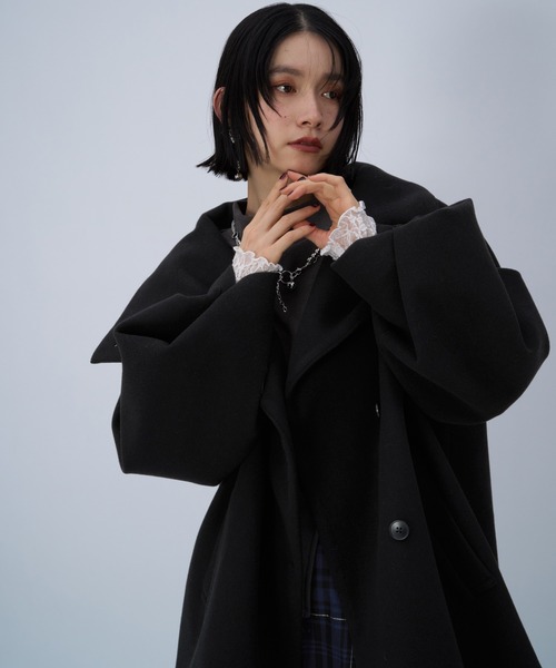 ウーリーテック2WAYミドルコート(HARE)（チェスターコート）｜HARE