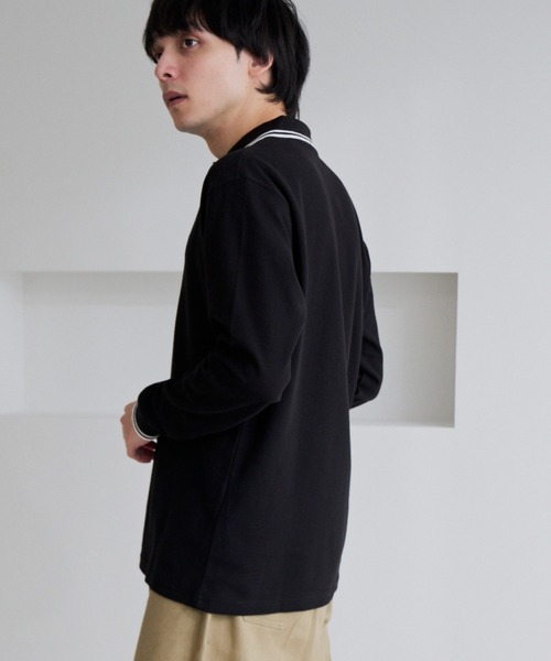 U.S. POLO ASSN.(ユーエスポロアッスン)の「【U.S. POLO ASSN.】バイカラー ワンポイント 長袖 鹿の子 ポロシャツ(ポロシャツ・メンズ・オフホワイト/ブルーグレー/ブラック・L/M)」の7枚目の写真
