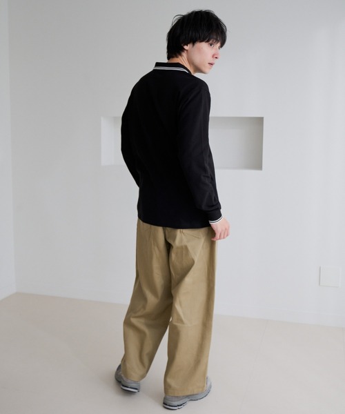 U.S. POLO ASSN.(ユーエスポロアッスン)の「【U.S. POLO ASSN.】バイカラー ワンポイント 長袖 鹿の子 ポロシャツ(ポロシャツ・メンズ・オフホワイト/ブルーグレー/ブラック・L/M)」の10枚目の写真