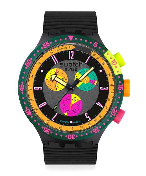 SWATCH｜スウォッチのアナログ腕時計（ブラック/黒色系・クォーツ