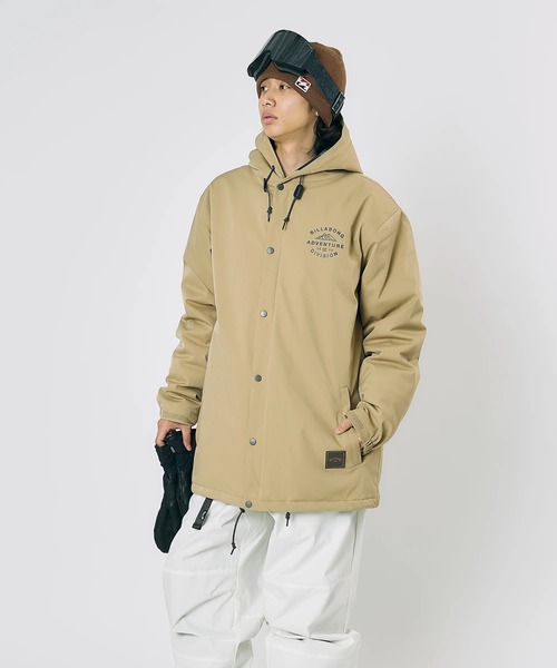 BILLABONG フード付きジャケット ベージュ BILLABONG メンズ COACH JACKET スノージャケット 【25-26SNOWモデル
