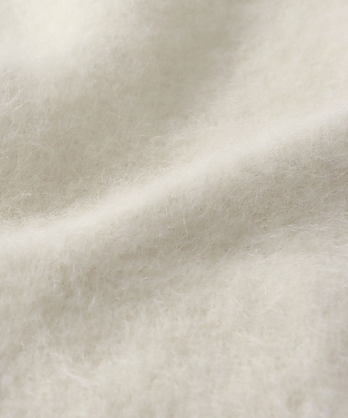 DRESSLAVE（ドレスレイブ）の「alpaca shaggy zip hoodie(アルパカシャギージップフーディー)（カーディガン/ボレロ・レディース・グレー/ホワイト・38）」の11枚目の写真