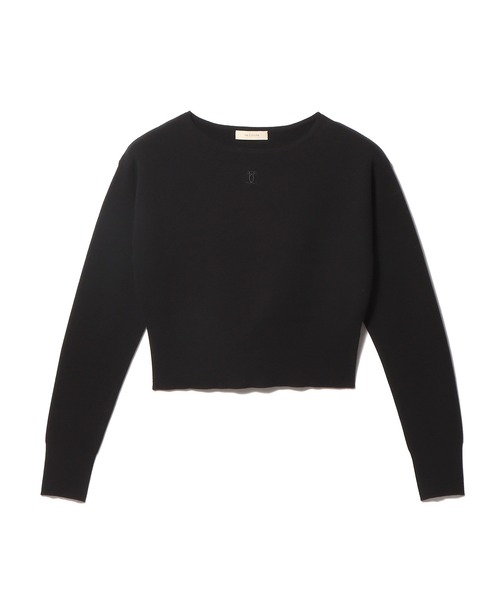 COLUMN(コラム)の「COLUMN / ミラノリブコンパクトニット<THE COLUMN>(ニット/セーター・レディース・ブラック/ライトブラウン・FREE)」の1枚目の写真